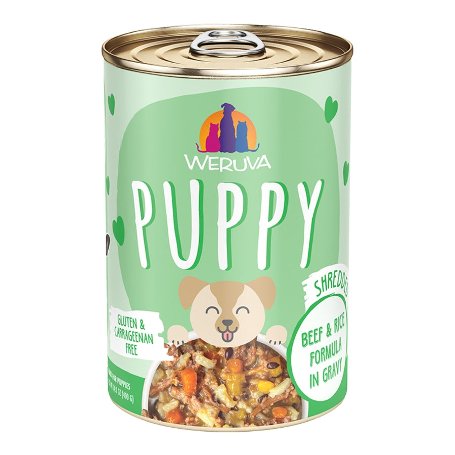 Weruva Puppy Shredded Beef and Rice Gravy (14oz)