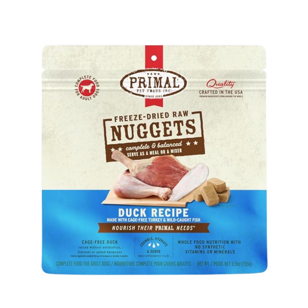 Primal FD Nuggets for Dogs Duck Formula 5.5oz .