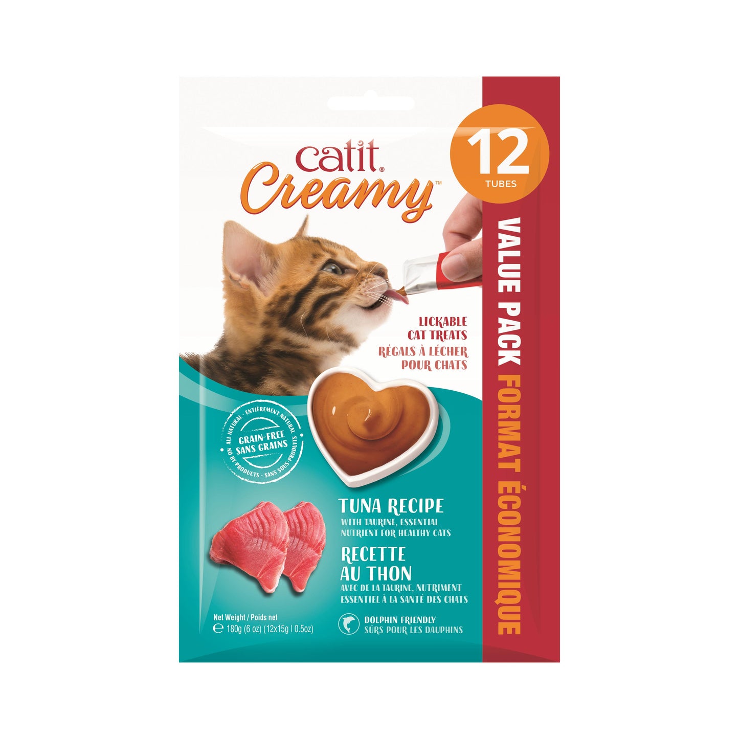Catit Creamy Lickable Cat Treat - Tuna 12 Pack