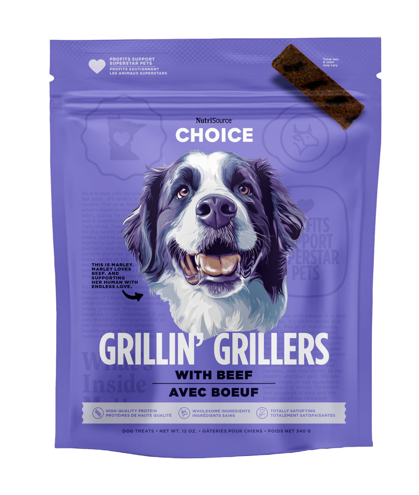 Nutrisource Choice Beef Grillin' Grillers 12 oz