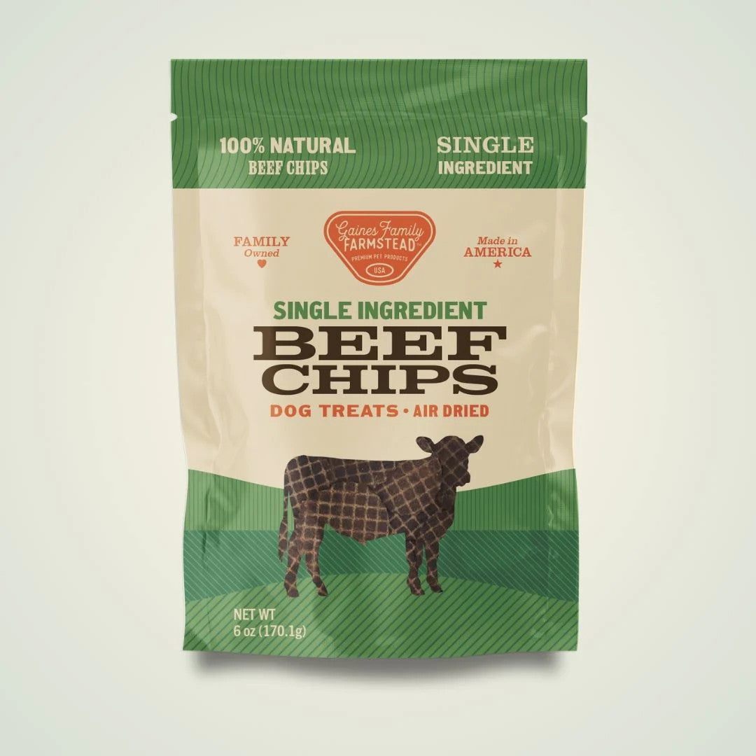 Gaines Family Farmstead Beef Chips Dog Treats – 6 oz