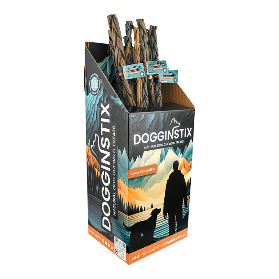 Dogginstix Braided Lamb Collgen Stick 24"