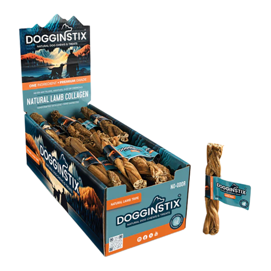 Dogginstix Braided Beef Tripe 6"