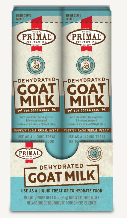 Primal Dehydrated Goat Milk for Dogs and Cats 16oz Bottle