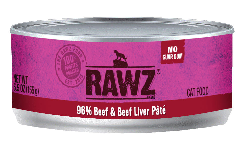 RAWZ Beef and Beef Liver Pate for Cats (5.5)