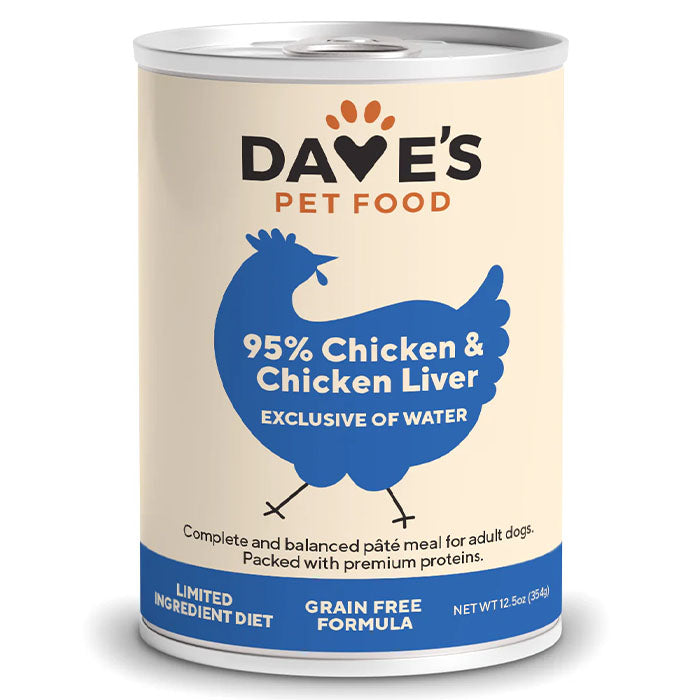 Dave's 95% Premium Meats™ Chicken & Chicken Liver For Dogs (12.5 oz can)