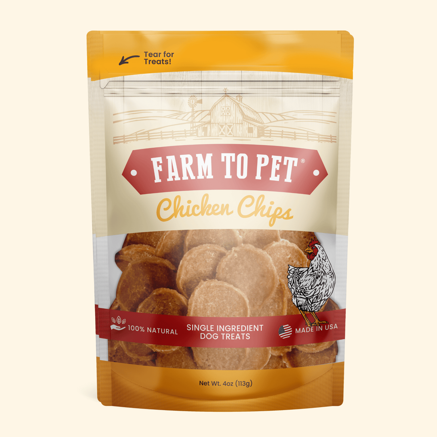 Farm to Pet Chips 4oz - Chicken