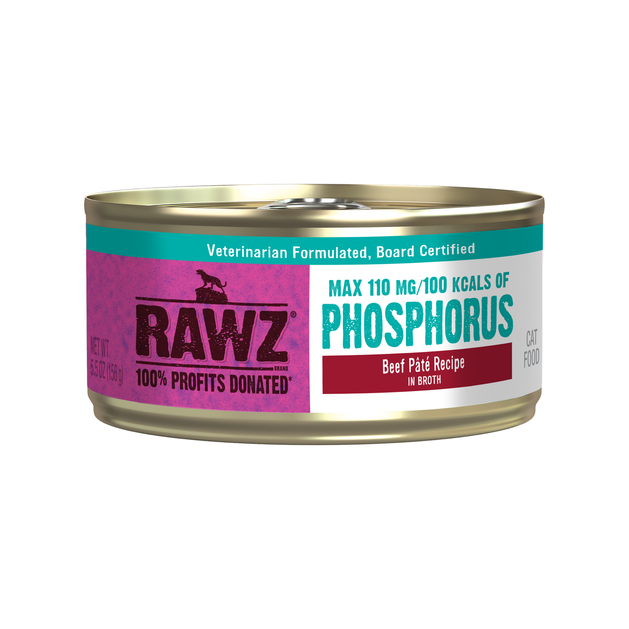 RAWZ Cat Low Phos. Beef Pate 5.5oz
