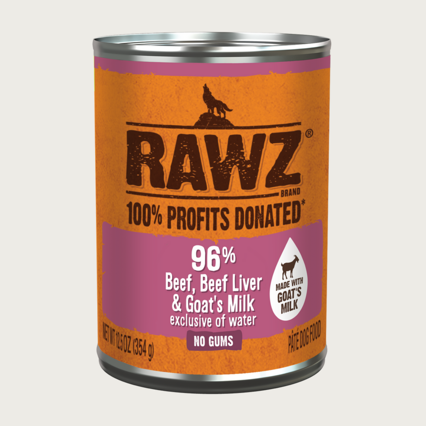 RAWZ Beef, Beef Liver & Goats's Milk Recipe for Dogs 12.5oz