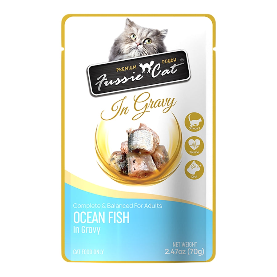 Fussie Cat GF Ocean Fish in Gravy 2.47oz Pouch