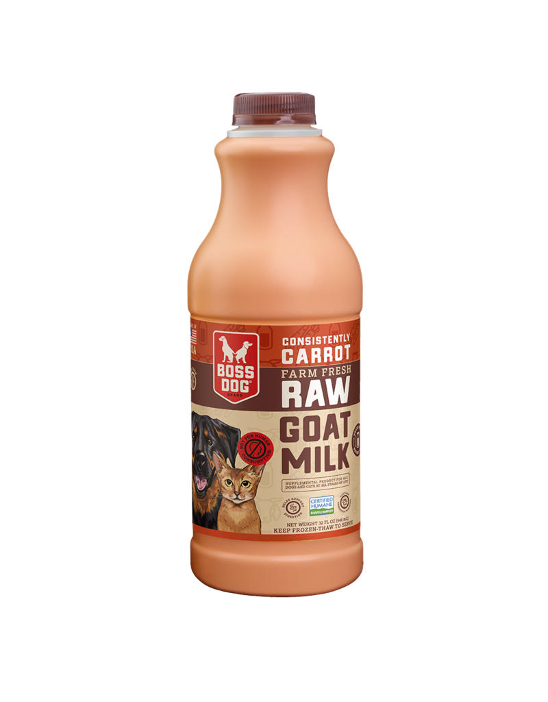 Boss Dog Raw Goat Milk (32oz) - Carrot