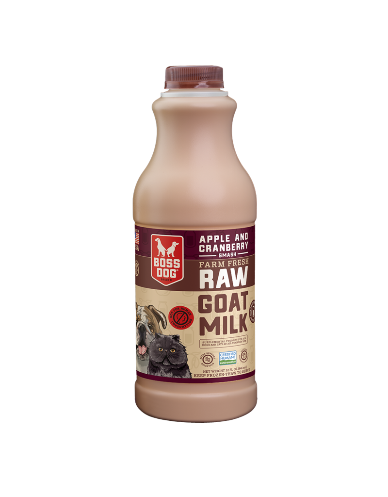 Boss Dog Raw Goat Milk (32oz) - Apple Cranberry