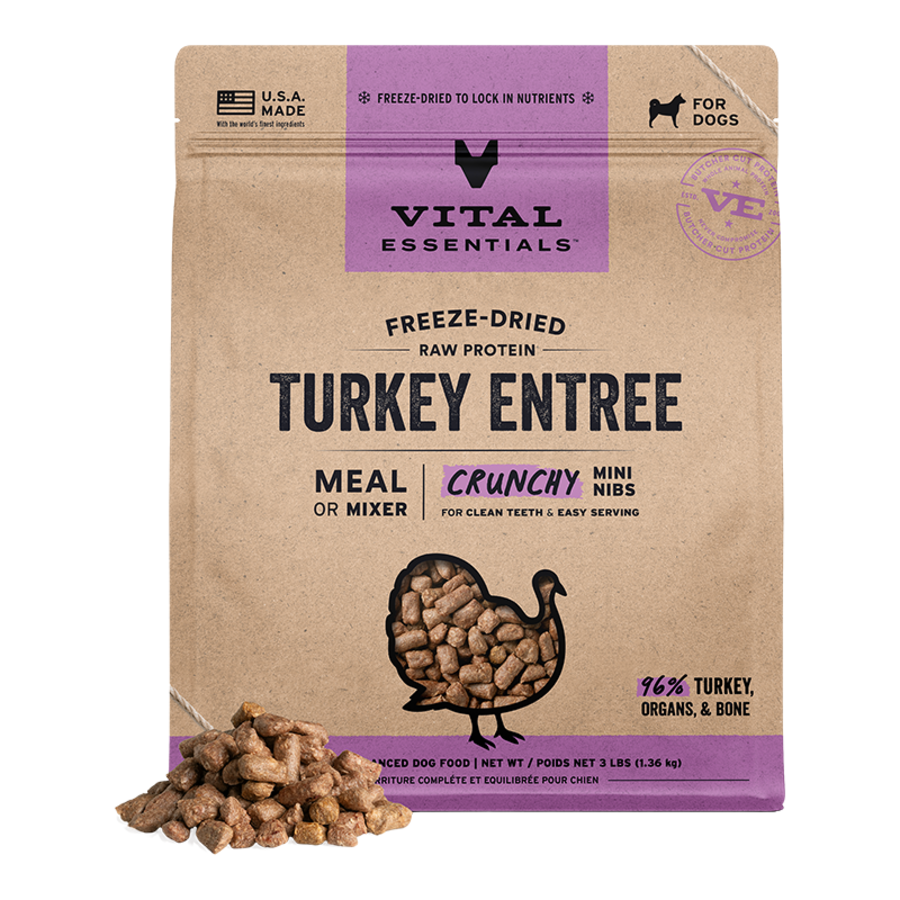 Vital Essential FD Dog Turkey MINI Nibs (3lb)