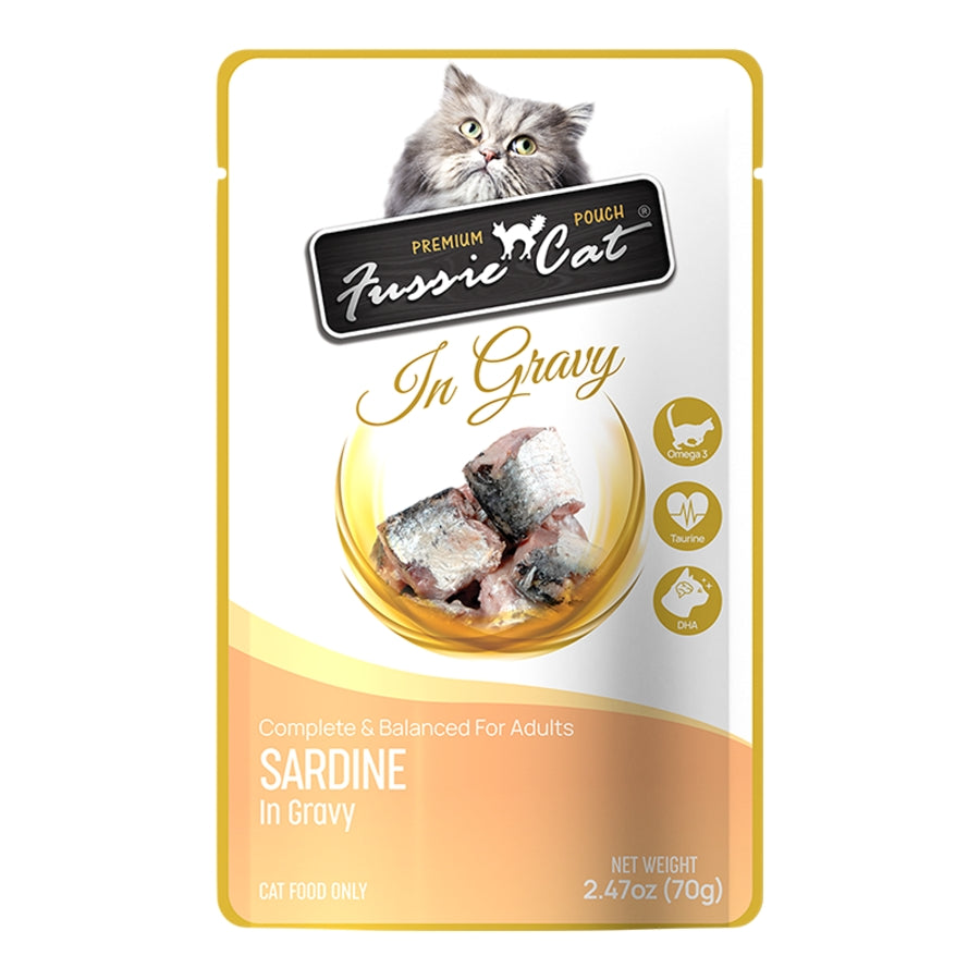 Fussie Cat GF Sardine in Gravy 2.47oz Pouch
