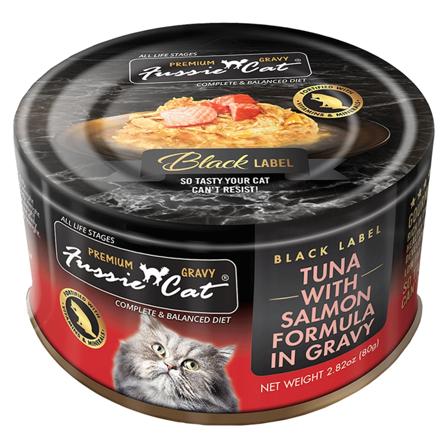 Fussie Cat Tuna with Salmon in Gravy (2.47oz)