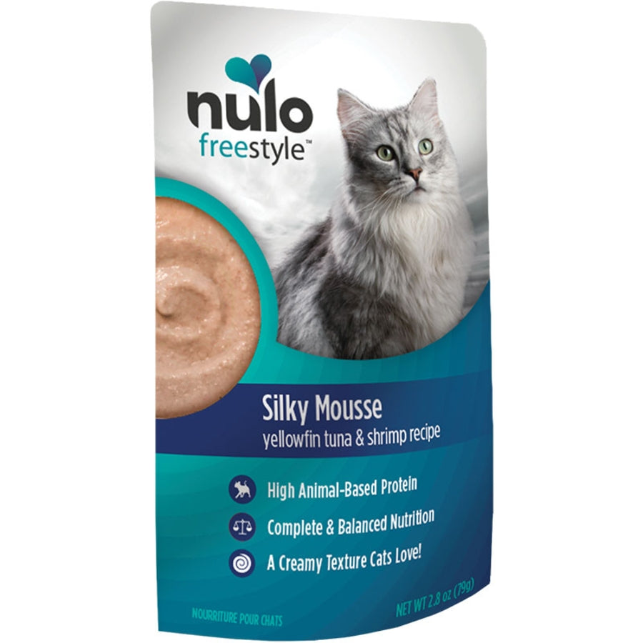 Nulo Freestyle Silky Mousse Yellowfin Tuna & Shrimp Recipe for Cats 2.8oz