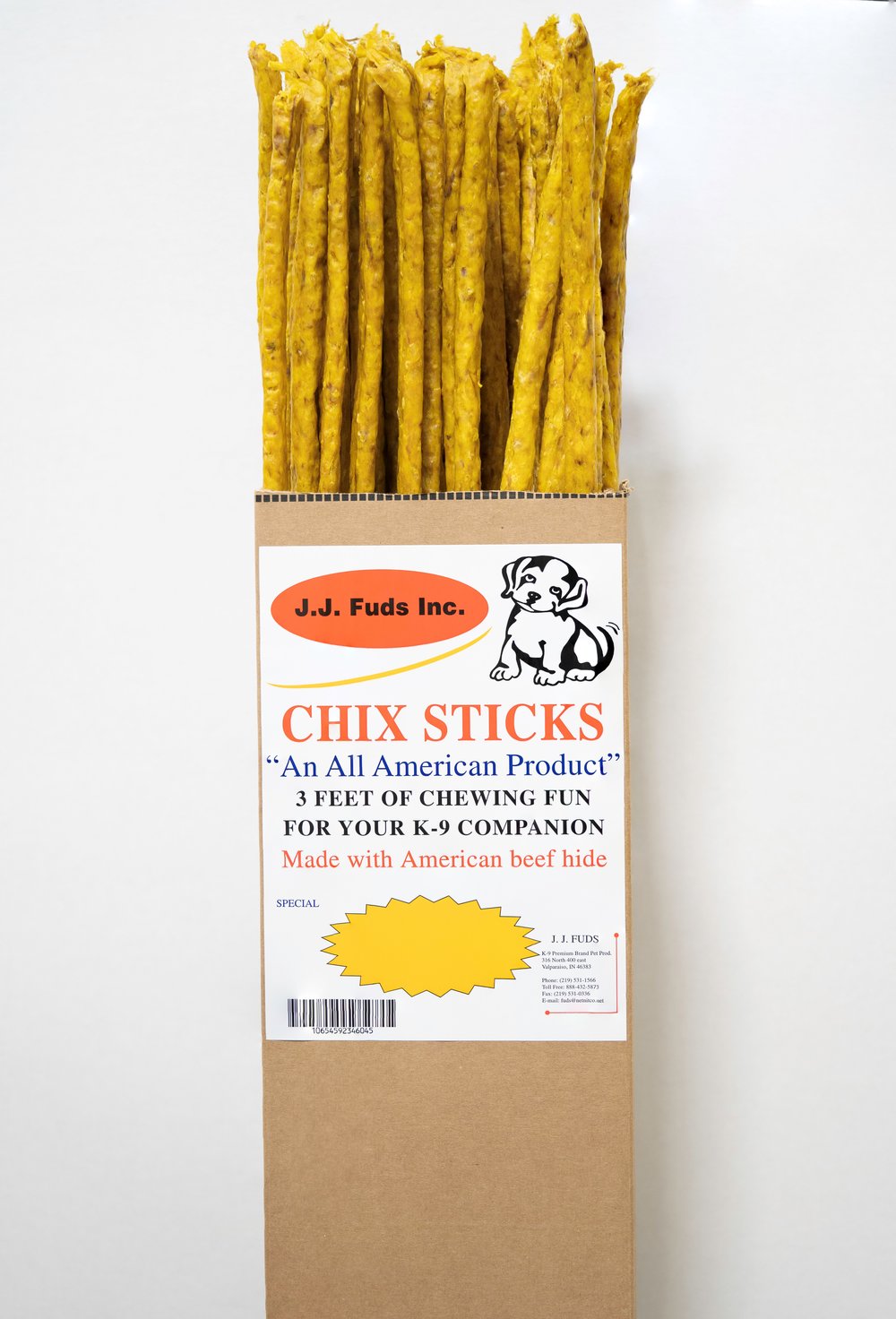 J.J. Fuds Chicken Hide Joy Sticks 36" Sticks