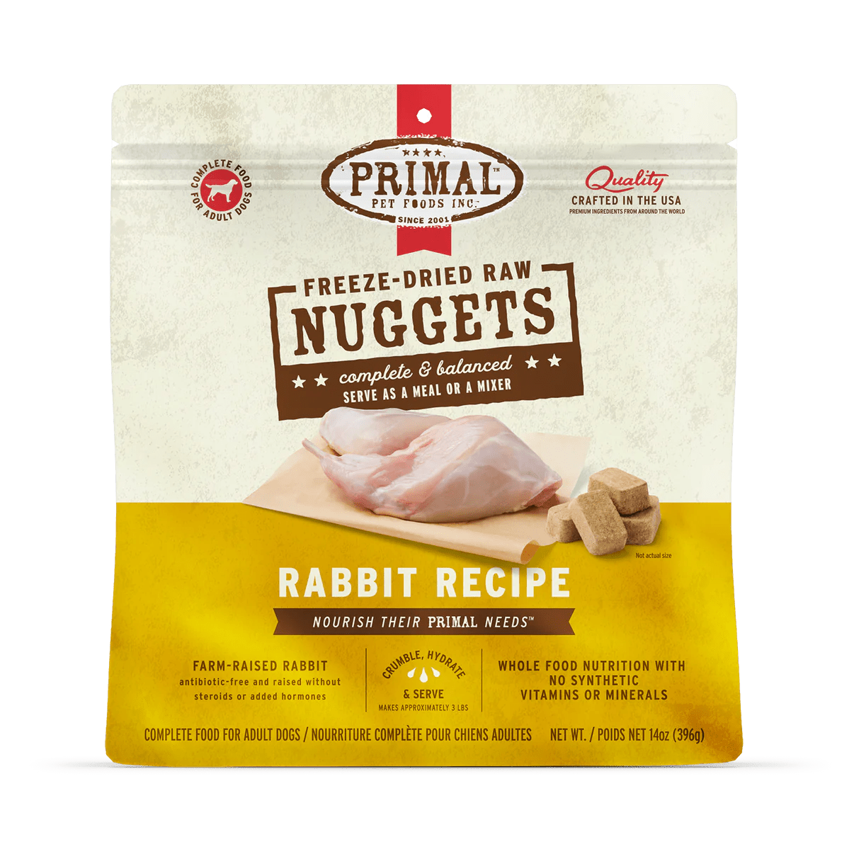 Primal FD Nuggets Rabbit Formula for Dogs 5.5oz