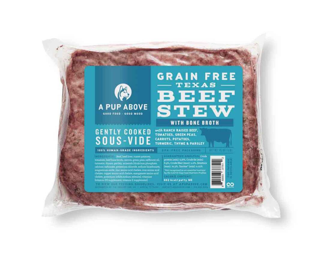 A Pup Above Gently Cooked Beef Stew Recipe for Dogs 1lb