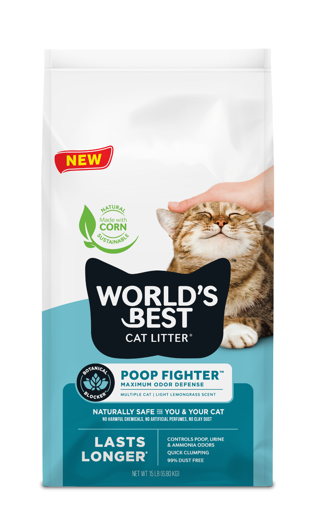 World's Best Poop Fighter Lemongrass Scented Litter (8lb)