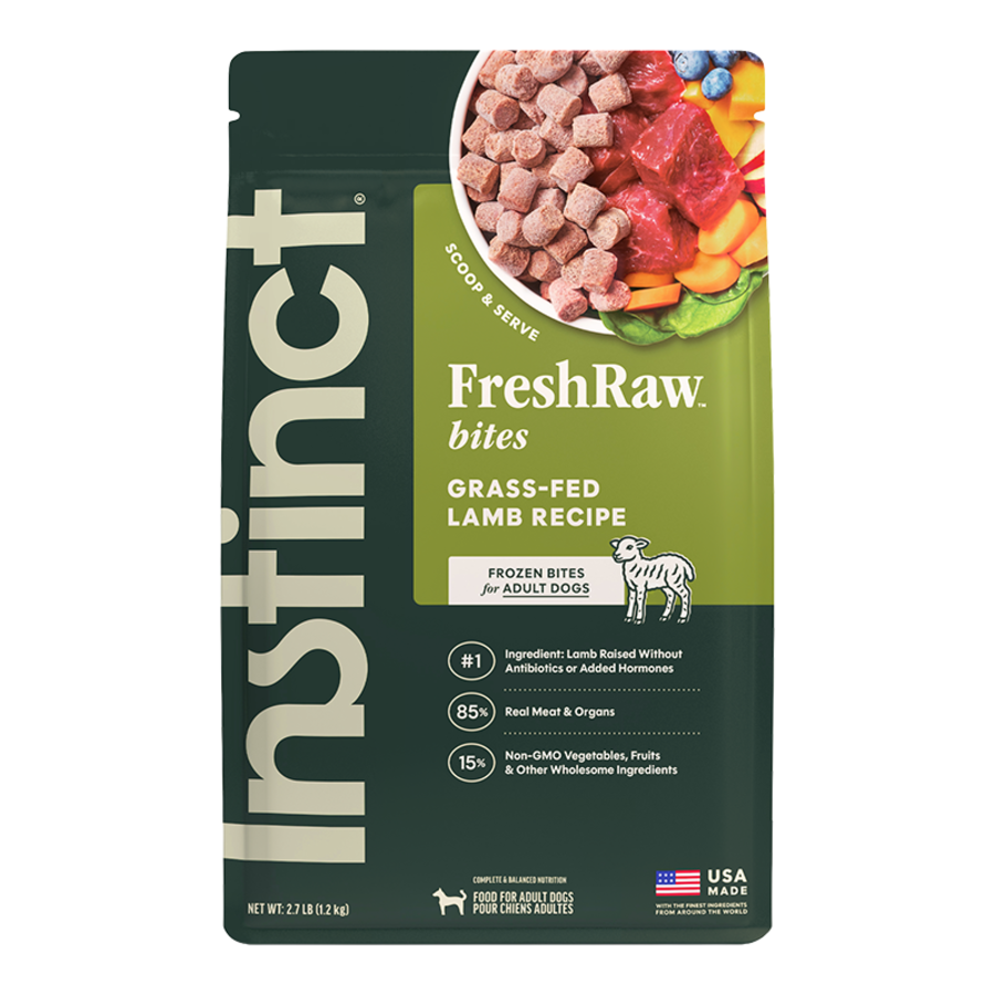 Instinct FZN Raw Bites Lamb Recipe for Dogs 2.7lb