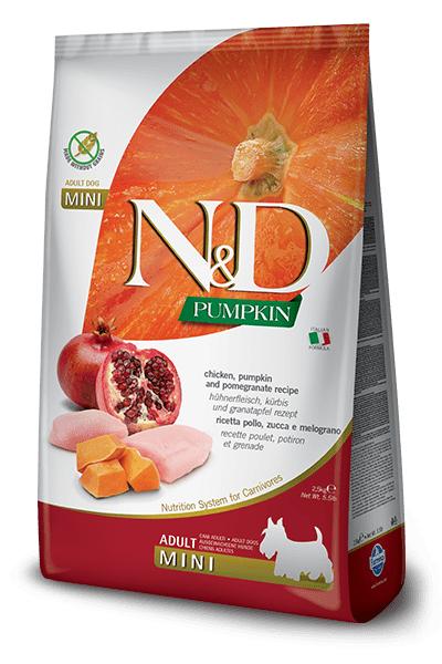 Farmina N&D Dog GF Pumpkin Chicken/Pom Mini 15.4lb
