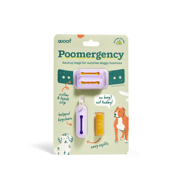 Woof Poomergency Poop Bags (Purple)