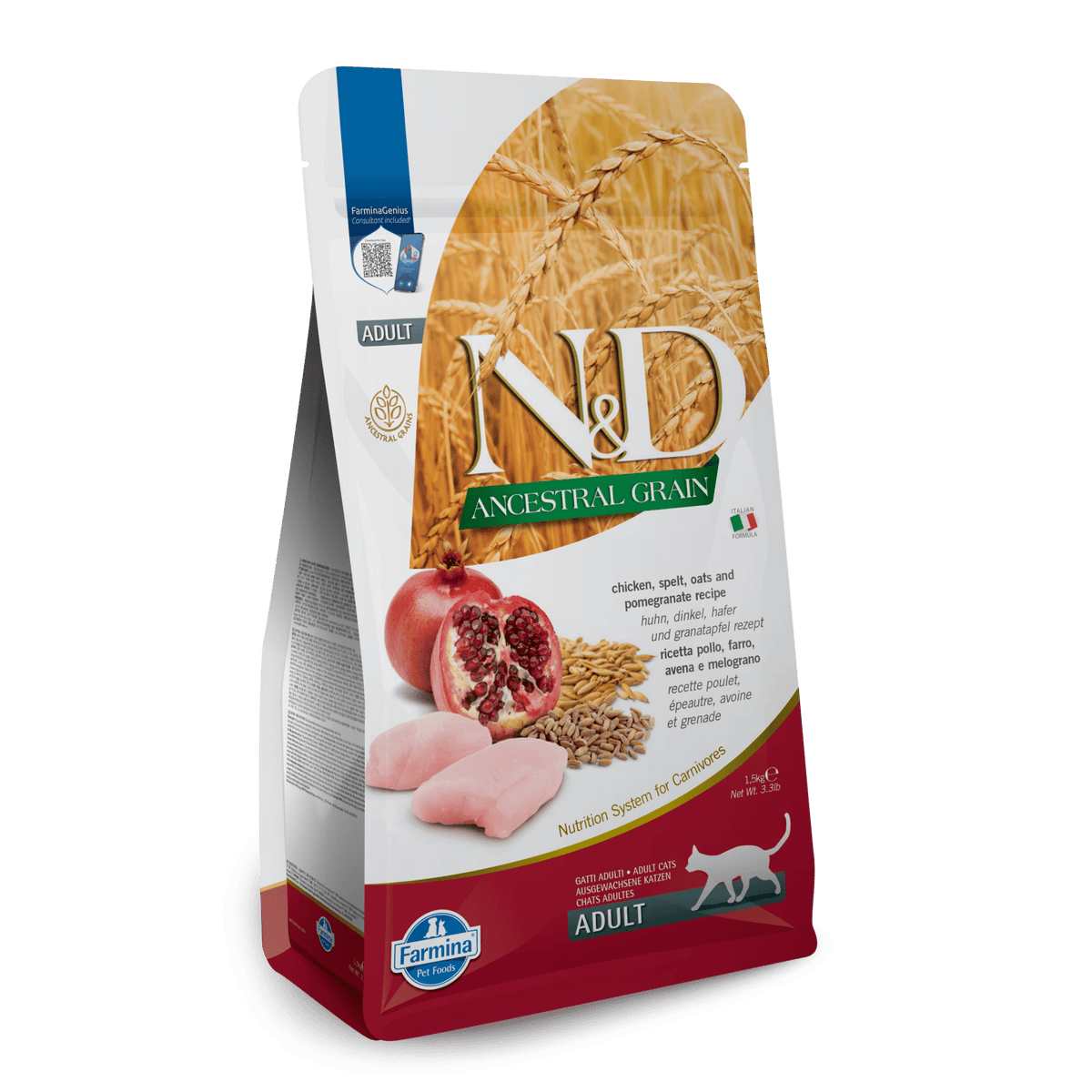 Farmina N&D Prime Adult Cat Chicken/Pomegranate 3.3lb