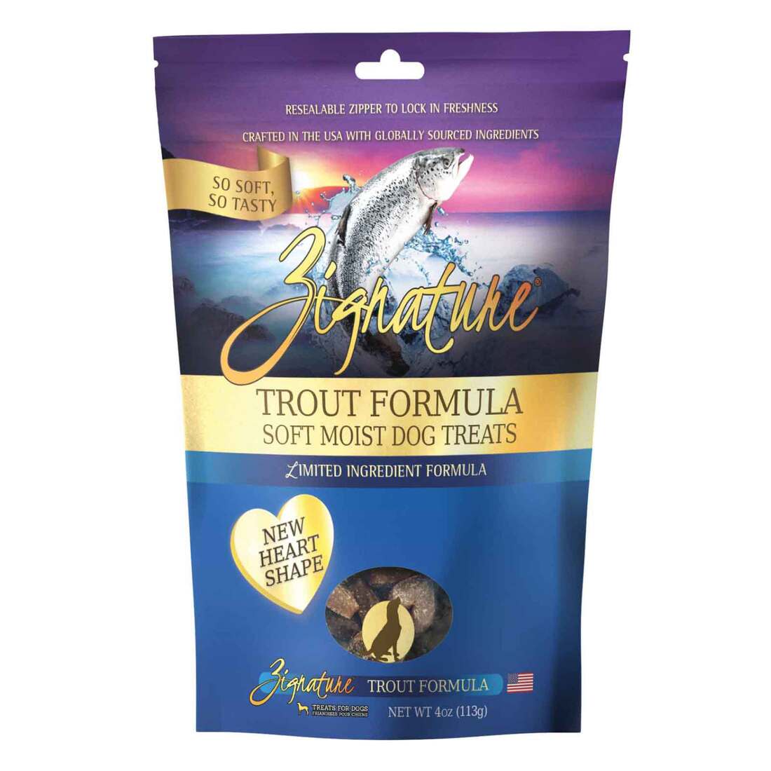 Zignature Soft Treats for Dogs 4oz -Trout