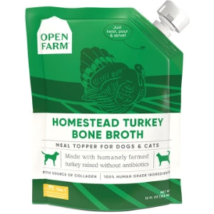 Open Farm Turkey Bone Broth for Dogs & Cats 12 oz