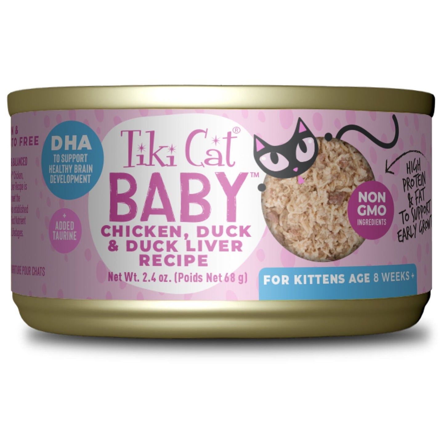 Tiki Cat GF Baby Chicken/Duck/Duck Liver 2.4oz Pouch