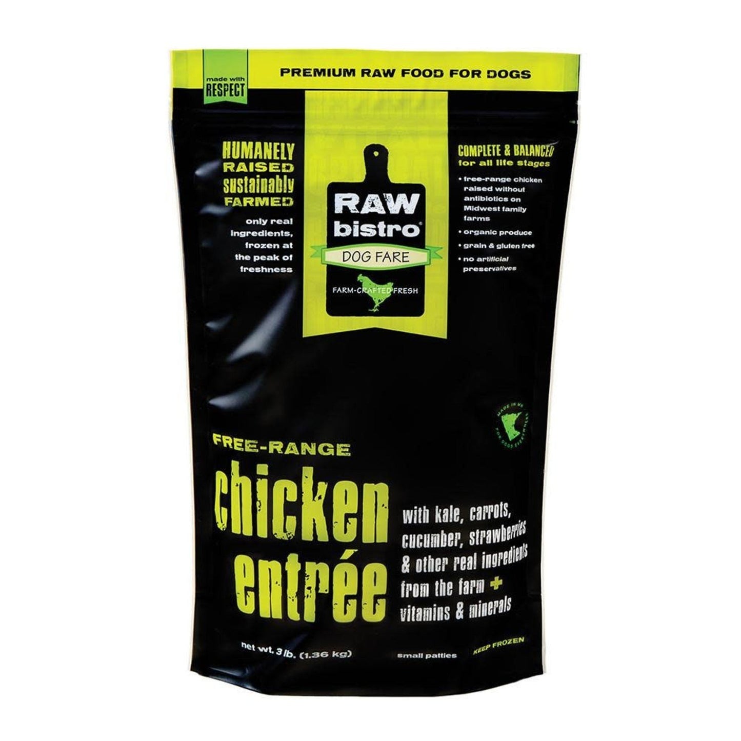 Raw Bistro FZN Chicken Entree for Dogs 3lb