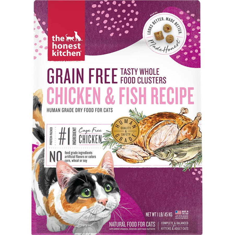 The Honest Kitchen Clusters GF Chicken & Whitefish for Cats 1lb