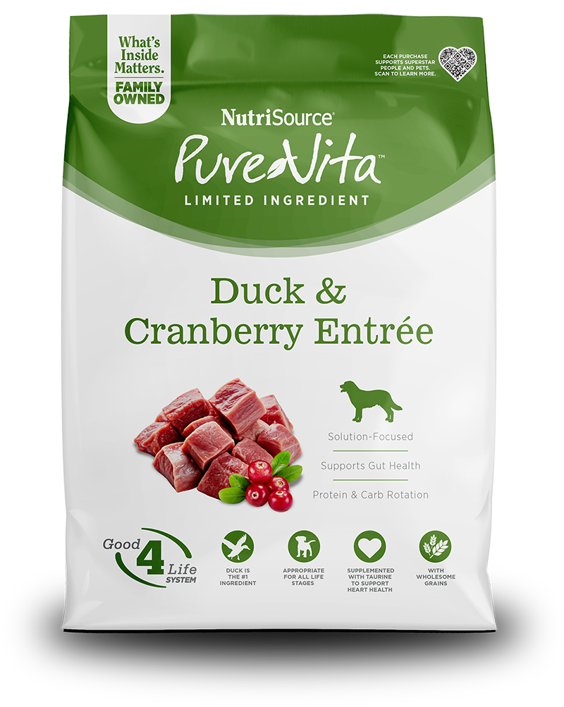 Pure Vita Dog Duck & Cranberry Entree