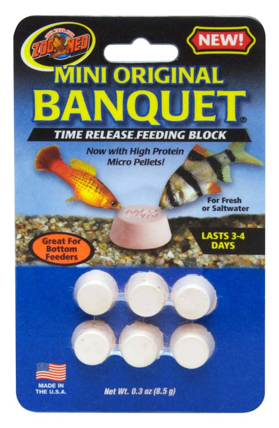 Zoo Med Mini Original Banquet Fish Feeding Block (6pk)