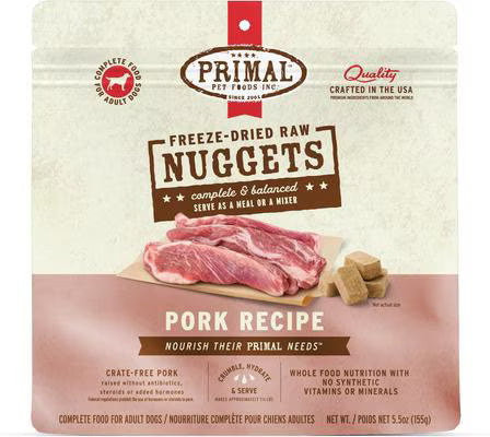 Primal FD Dog Nuggets Pork Formula 5.5oz