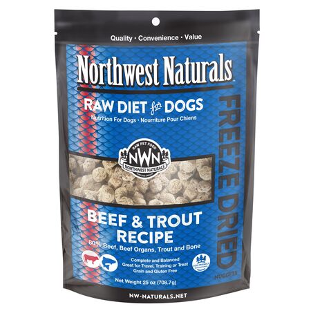NW Naturals Beef and Trout FD Nuggets for Dogs 25oz