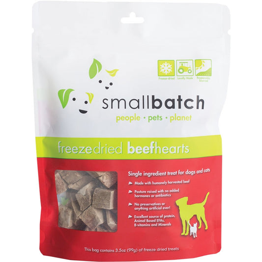 SmallBatch FD Beef Hearts 3.5oz Pouch