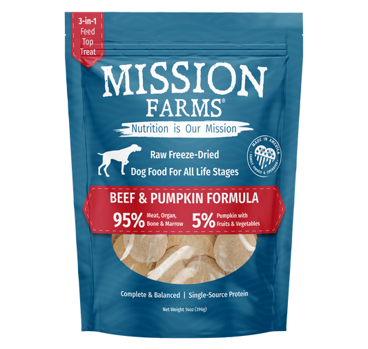 Mission Farms Freeze Dried Raw Dog Food (14oz)