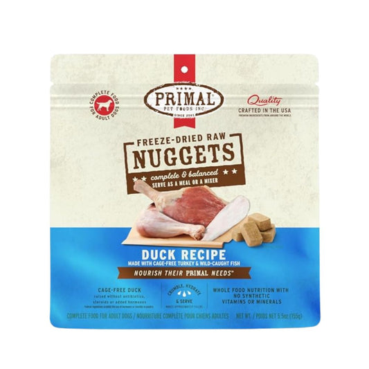 Primal FD Nuggets for Dogs Duck Formula 5.5oz .