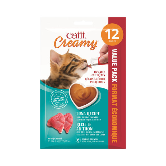 Catit Creamy Lickable Cat Treat - Tuna 12 Pack