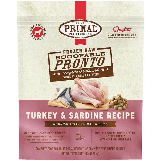 Primal Canine FZN Turkey & Sardine Formula 6lb Bag