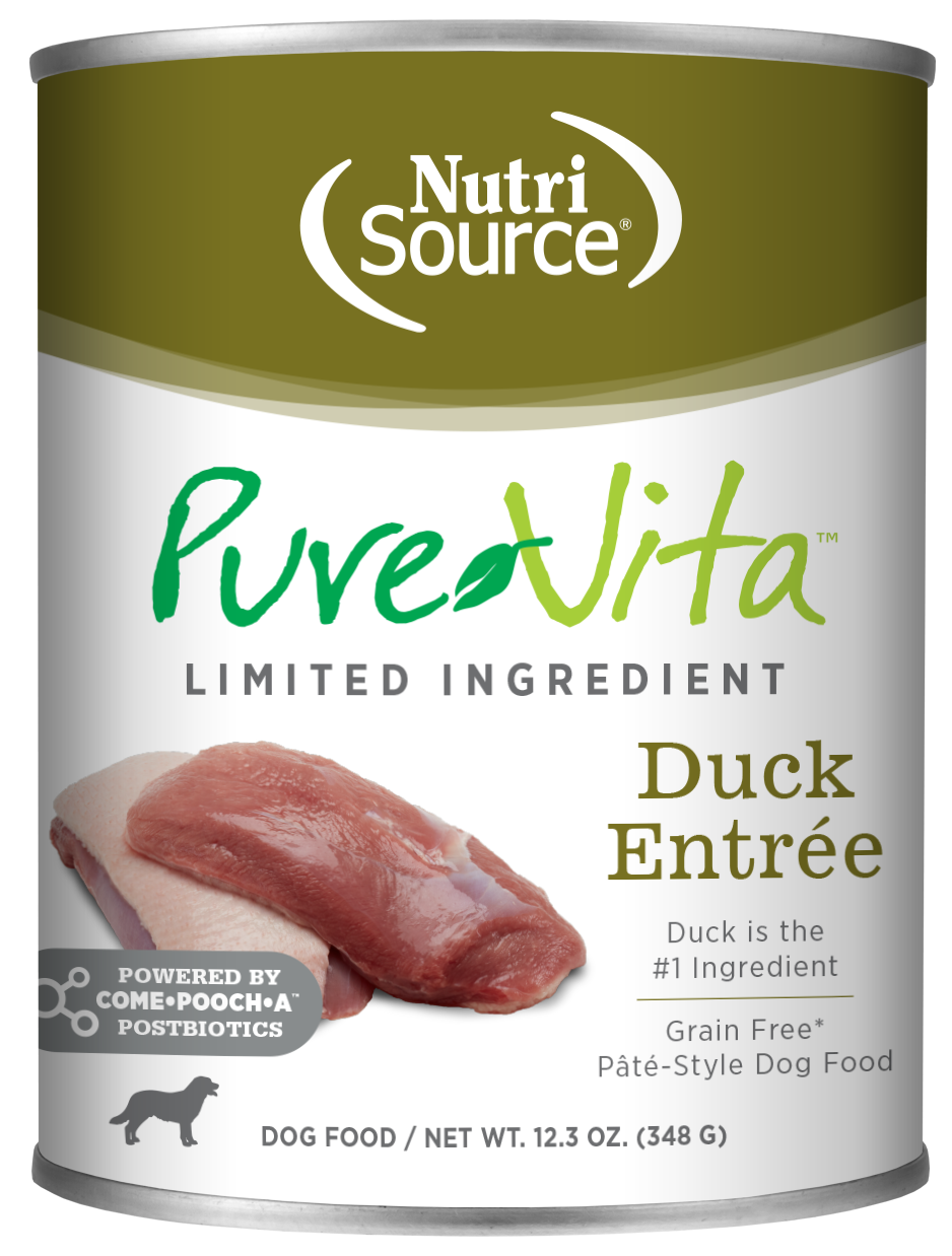 Pure Vita Duck Entree for Dogs 12.3 oz