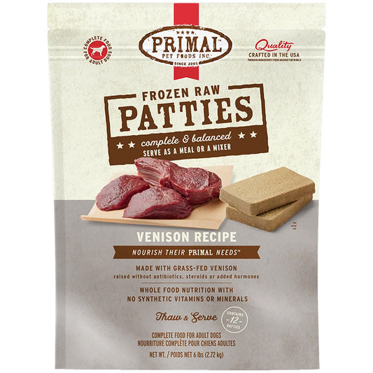 Primal Canine FZN Venison Formula 3lb Bag