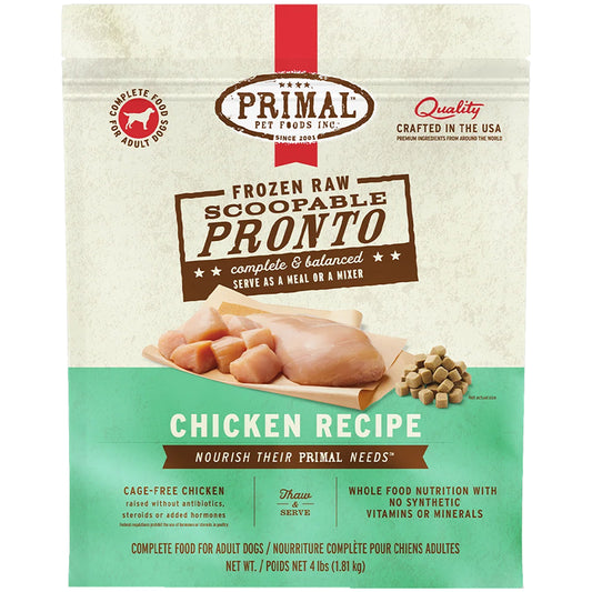 Primal Canine FZN Chicken Pronto Formula 4lb Bag