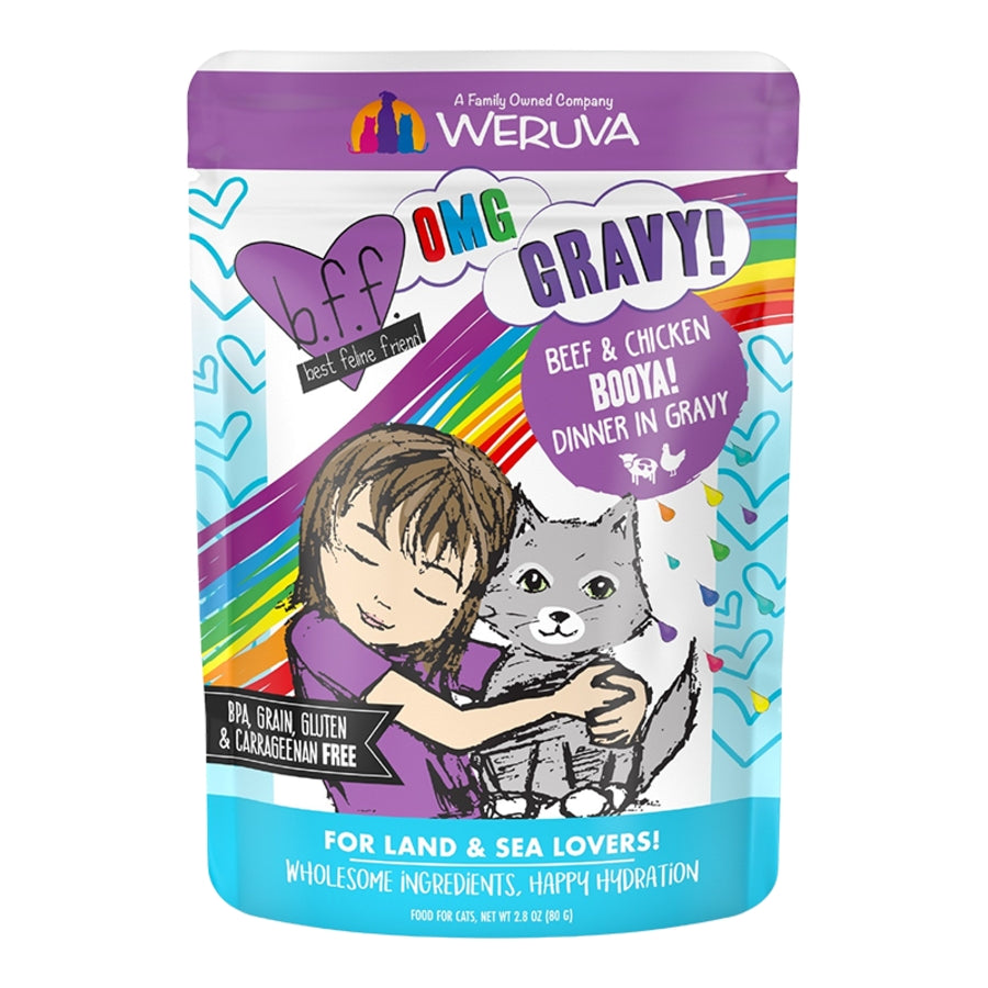 BFF GF Beef & Chicken Booya Dinner in Gravy for Cats 2.8oz