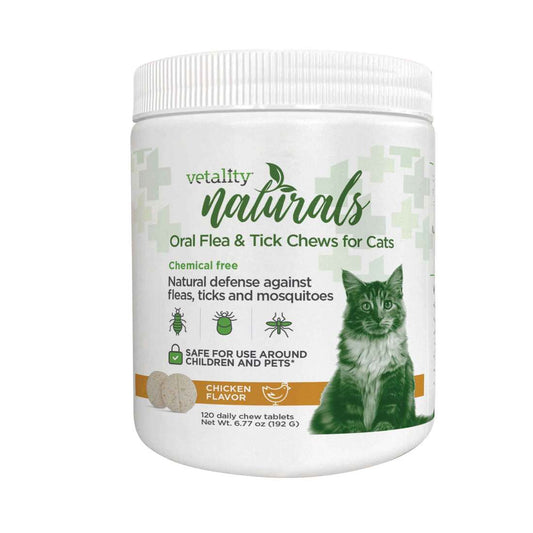 Vetality Flea & Tick Chews for Cats 120 count