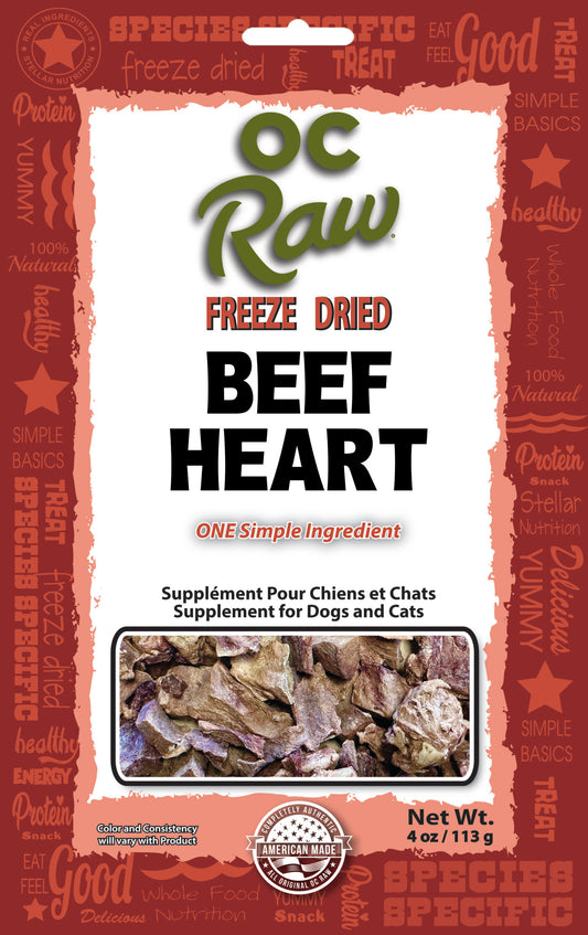 OC Raw Dog Treat FD Beef Heart (4 oz)