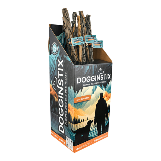 Dogginstix Braided Lamb Collgen Stick 24"