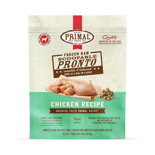 Primal Canine FZN Chicken Pronto Formula (4lb Bag)